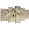 LUMASOUL Quadri Moderni 5 Pezzi su Tela 200x100 cm | 5 parti, composizione decorativa da parete per soggiorno, camera da letto e ufficio