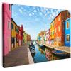 MuchoWow© Stampa Su Tela Decorazioni Pareti Canvas Grandi Dimensioni Quadri | 60x40 cm - Con Cornice Moderni Quadro Soggiorno Foto Camera Da Letto Cucina AstrattiCase - Colori - Barche - Mare