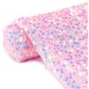 DazzWed Tessuto con paillettes a forma di sirena, 1 yards 93 x 130 cm, rete glitterata da 5 mm, perfetta per abiti da sposa, creazione di abiti, fai da te e cucito, rosa
