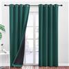 PONY DANCE Tende Soggiorno Moderne 2 Pezzi 140x240 CM Tende Verde Scuro Tenda Oscurante al 100% Tenda Termica Isolante Freddo e Caldo Tende con Anelli Tende Oscuranti