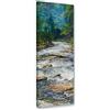 Feeby Quadro Tela Non Tessuta Ruscello Della Foresta 40x120 cm Foto Stampa Moderna Pronta Per Essere Appesa Natura blu