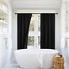 Generic Tende oscuranti al 100% per soggiorno, con tasca per asta, piccole finestre, isolamento termico, per camera da letto, bagno, sala da pranzo, colore nero, 106 x 160 cm, 2 pannelli