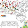 COSORO Tovaglia Gigante da Colorare per Bambini, Poster Tovaglia per Feste di Natale con 18 Pennarelli, 54x108 pollici Rotolo di Carta da Disegno per Tavolo, Foglio da Colorare per Feste per Bambini