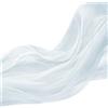 FORBELL Tulle in organza morbido, 160 cm x 3 m/5 m/10 m, tessuto decorativo a rete trasparente, per cucito, matrimoni, feste, archi, abiti, gonna in tulle, veli e decorazioni fai da te (azzurro, 160 cm x 10 m