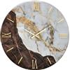 Generico Orologio da Parete, Soggiorno, Cucina, Moderno,Effetto marmo, Base legno, Lavorazione a resina, Numeri a rilievo, Diametro disponibile 40/60/80/100 cm, Made in Italy (taburno, 40 cm.)