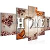 Runa Art Home Cucina Murali Tela Non Tessuta 5 Pezzi Caffè Brown Beige Camera Da Letto Corridoio 033953a