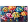 Giallobus - Quadro - 60 - Ombrelli colorati - Tela Canvas Telaio Standard - 100x60 - Pronto da appendere - Quadri moderni per la casa