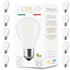LEDbyLED Lampadina Goccia 12W Pari a 120W, E27, Vetro Smerigliato, 2700K Luce Calda, filamento LED dritto, 1560 Lumen, Pack 10 Pezzi