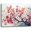 Printerland Quadro Moderno Soggiorno FIORI 30x40 cm rosa Quadri moderni FIORE da Parete grande XXL Stampa su tela Canvas Decorazione Murale muro Arredo Camera da letto Cucina (33, 30x40 cm, Canvas intelaiato)