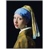 LABORATORIO 102 Quadro su Tela Vermeer Ragazza Con l' Orecchino di Perla Col Turbante (50x70 cm) - Stampa Artistica da Parete con Telaio Classic 2 cm Legno Abete - Quadro Moderno Pronto da Appendere