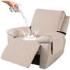 Ystyle Copripoltrona Relax Reclinabile Grande 1 Posto, Beige | Copridivano Relax Elettrica Salvadivano con Braccioli, Copripoltrone con Fascia Elastica, Antigraffio Antiscivolo e Lavabile