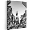 MuchoWow© Stampe su Tela Foto Quadri Moderni Camera da Letto Canvas Quadro | 30x40 cm - Salotto Decorazione Parete Times Square - New York - Bianco e nero - Città