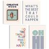 mojoliving Set di poster motivazionali estetici per fitness, Growth Mindset, decorazione per palestra, ufficio, bagno, cucina (Oh Hi, set di 4 poster A4 (21 x 30 cm) | senza cornice)