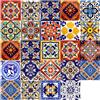 Umelee Piastrelle Adesive 24 Pezzi, 20×20 cm, Adesivi per Piastrelle in PVC Impermeabile Stile Marocchino, Adesivo Decorativo per Cucina, Bagno, Camera da Letto, Ufficio, Ristorante, Mobili