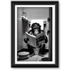 Zamety Quadri per Bagno, Scimpanzé Quadri Bagno, Interessante Poster da Parete Della Toilette, Umorismo Quadro Moderno, Stampe da Parete Della Toilette 30 x 40cm, Poster Senza Cornice Per WC
