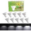 GY Lampadine LED GU10 Dimmerabile, 4.9W (Equivalenti a 75W) 790LM, 6500K Luce Fredda, Risparmio Energetico LED Attacco GU10 Lampada, Lampadina Faretto LED Dimmerabili, 10 pezzi