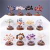 Generic Set di 12 mini alberi di cristallo con 7 cristalli chakra, albero positivo per casa e ufficio, realizzato a mano, pietre naturali, regalo di buona fortuna per donne