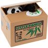 Powerking Salvadanaio per bambini, simpatica scatola per monete panda da da terra, scatola per monete automatica con argilla per ragazzi e ragazze, giocattolo regalo di compleanno