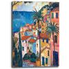 Printerland Quadro Moderno Soggiono Astratto Città Casa Quadri Moderni su Tela Stampa Canvas Astratta Decorazione da Parete Camera da Letto Arredamento Contemporaneo (8, 70x100 cm, Canvas intelaiato)