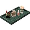 ENUMAIL Vassoio Portaoggetti da Bagno Marmo Naturale,30x20x3cm,Verde | Vassoio da Decorazioni con Cuscinetto Antiscivolo,Organizer per Gioielli Moderno,Svuotatasche Ingresso per Portachiavi