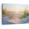 ARTTOR Moderno Quadro su Tela 70x50 cm Stampe da Parete Paesaggi Marino - 3989 | Duna Spiaggia Mare Quadro Decorativo Piccolo 1 pezzo Soggiorno Camera da Letto Arte da Parete Decorazione da Parete ARTTOR