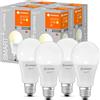 LEDVANCE Lampada LED intelligente con tecnologia WiFi, attacco E27, dimmerabile, bianco caldo (2700 K), sostituisce le lampade a incandescenza con 100W, SMART+ WiFi Classic dimmerabile,confezione da 4