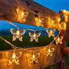 HHMTAKA Ghirlanda luminosa a forma di farfalla, 3 m, 20 LED, USB, per interni, decorazione per Natale, feste, matrimoni, balcone, gazebo, giardino, campeggio