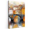 MuchoWow© Stampe Su Tela Quadro Soggiorno Quadri Camera Da Letto Moderni | 80x120 cm - Accessori Salotto Poster Da Parete Con Cornice Decorazione MuroFossato - Arte - Architettura - Marrone