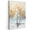 MuchoWow© Quadri Con Cornice Decorazione Quadri Per Camera Da Letto | 40x60 cm - Quadretti Da Parete Moderni Quadro Moderno Soggiorno Grande Foto Su TelaAlbero della vita - Oro - Autunno