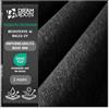 DreamRoots Tessuto Impermeabile al Metro Effetto Lino UV, Nero, 2 m | Tela cerata impermeabile esterno, resistente UV, rivestimento PU, 240 g/m², colonna d'acqua 8000 mm, per divani, robusto