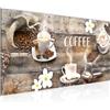 Runa Art Quadri Moderni Cucina Di Caffè 1 Pezzo L'immagine Tela Non Tessuta Soggiorno Corridoio Motivo Della Cucina Brown Beige 027112b