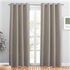 PONY DANCE Tende Oscuranti Camera da Letto Moderne per Soggiorno Tenda Termica con Anelli per Salotto Eleganti Decorazione Casa 2 Pezzi L 117 x A 228 cm, Sabbia