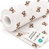 Amazinggirl Mussola di Cotone al Metro Tessuto Leggero 1 M x 160 cm - Stoffa Morbida Traspirante per Cucire Copertina Runner Tavolo Abito Estivo Accessori Bimbi Oeko Tex Orsetto