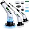 Highyes Spazzola Elettrica per Pulizia, Spazzola Rotante Pulizia Casa 7 in 1 | 2 Velocità Regolabili, Impugnatura Regolabile, Impermeabile IPX7 Scrubber Elettrico per Cucina/Pareti/Pavimenti/Doccia/Auto