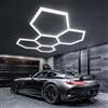 Lphianx Lampada da garage a LED esagonale, confezione da 25 luci a LED esagonali da 200 W 30000LM 6500K per garage, cantina, magazzino, salone di bellezza per auto, negozio di dettagli per auto, ecc