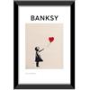 LABORATORIO 102 Quadro Banksy Bambina con il Palloncino (20x30 cm) Arte Contemporanea - Stampa Fotografica da Parete con Cornice inclusa - Poster Moderno Pronto da Appendere