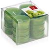 INNA-Glas Set di 12 lumini profumati/Candela profumata Astrid, Ø3,7cm, 4h | Verde Mela, 1,6cm - Candela di Cera/Candela Decorativa