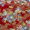 Jukway Tessuto di cotone al metro, 50 x 145 cm, 100% cotone, motivo bronzante, stampa floreale, per cucito, trapuntatura, artigianato, tende, tappezzeria (02- Design, Rosso)