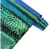 XHT 30 x 135 cm in vinile olografico in pelle di coccodrillo, iridescente verde scuro in pelle sintetica in tessuto goffrato per progetti di cucito fai da te
