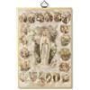 F.LLI BONELLA Quadro Sacro Misteri del Santo Rosario Mosaico Dorato 10x15 cm Legno MDF | Preghiera sul retro, gancio automatico per appendere, ideale per ogni arredo. Made in Italy, Fratelli Bonella dal 1931