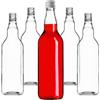 KADAX bottiglie in vetro 700ml con tappo a vite - bottiglie vuote da riempire per succhi, sciroppo, olio e liquore, conservazione alimentare