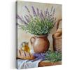 MuchoWow© Stampa Foto Quadro Moderno Quadri Moderni Soggiorno Con Cornice | 30x40 cm - Stampe Da Parete Camera Da Letto Matrimoniale Decorazione Canvas Lavanda - Pane - Natura morta