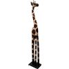 Artisanal Kitchen Supply Artisanal Statua giraffa in piedi 100 cm in legno, decorazione africana.