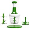HS PRODUCTS Tritatutto Manuale 5 Lame in Acciaio con Frusta - Turbo Chopper da Cucina | Senza Elettricità, Turbo Chopper a Pressione, Trita Verdure e Frutta, Mini Mixer da Cucina, Facile e Veloce