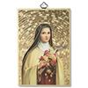 F.LLI BONELLA Fratelli Bonella | Quadro Sacro su legno MDF di pioppo 8mm di Santa Teresa con Preghiera a lei dedicata sul retro 10 x 15 cm | Made in Italy