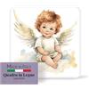 F.LLI BONELLA FRATELLI BONELLA - Quadro Angioletto per Bambini - Quadro in Legno 10x10 cm con Scatola Regalo - 100% Made in Italy