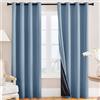 Generic 1 tenda 100% oscurante, sospensione perforata, protezione solare e intimità, isolamento termico, riduzione del rumore, tende per finestre per camera da letto, soggiorno, sala da pranzo, blu