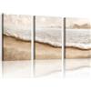 WENGTIAO 3 Pezzi Stampa su Tela Boho Spiaggia Costiera Incorniciato | Quadro su Tela Minimalista Astratto Onde Mare Pittura Quadri Moderni Soggiorno Camera da Letto Decorazioni Parete 30x40cmx3