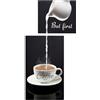 burkfeeg 2 Pezzo Quadri Moderni Caffè Cucina Stampa Artistica Senza Cornice | Vintage Con Sfondo Nero Tela Non Tessuta Coffee Bar Decorazioni Da Parete Soggiorno Corridoio Sala Da Pranzo