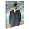 Wallazz Quadri Moderni Soggiorno Riproduzione Quadri famosi su tela - 100% Made in Italy - Magritte Il Figlio Dell'Uomo - Quadro Camera da Letto - Qualità Artigianale - 50x70cm